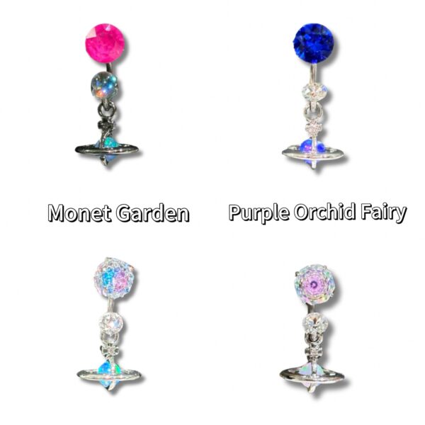 Zircon Saturn Australia Opal Inlaid Hoop horseshoe helix Ear Piercing Stud