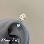 kitty doll helix earrings