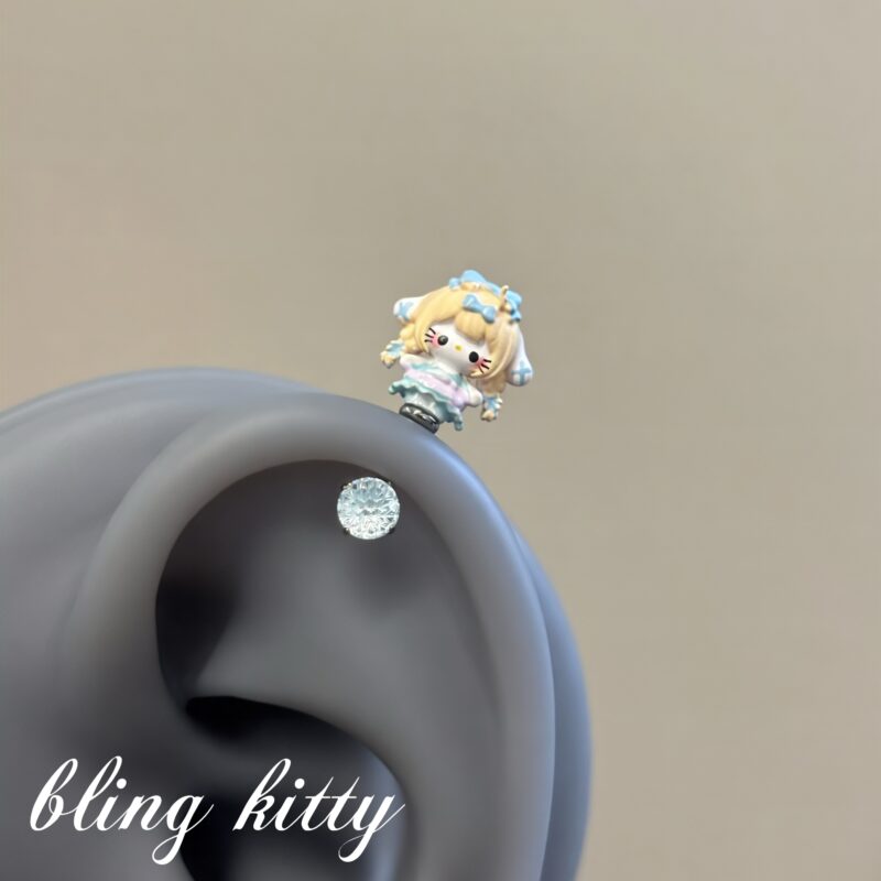 kitty doll helix earrings