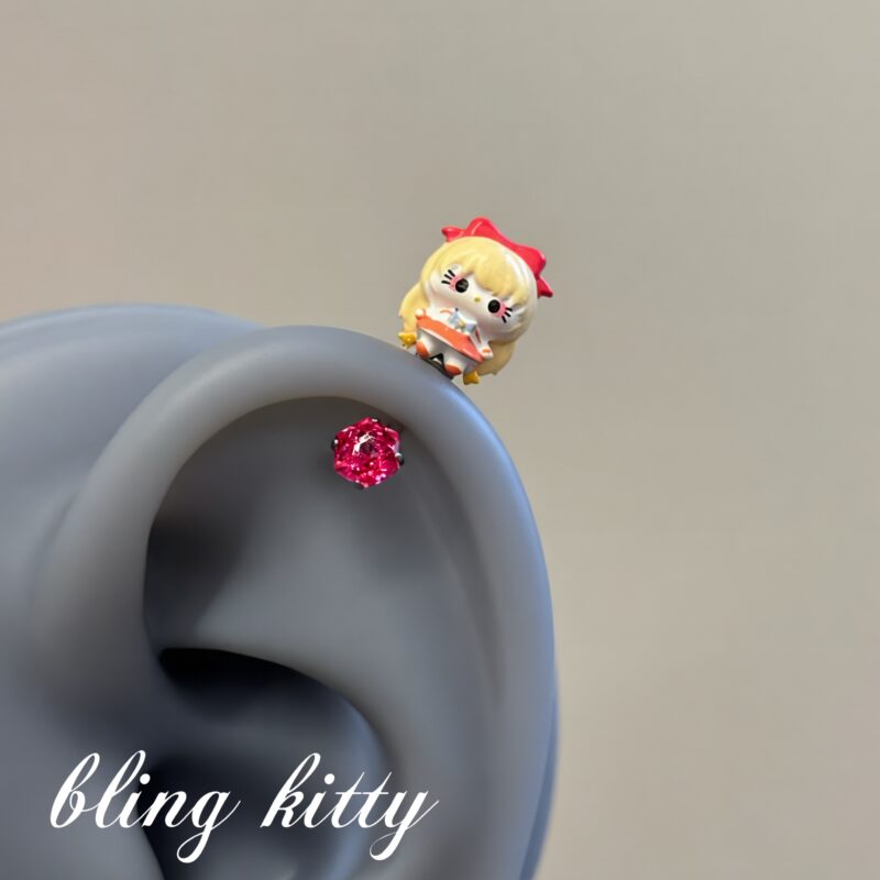kitty doll helix earrings