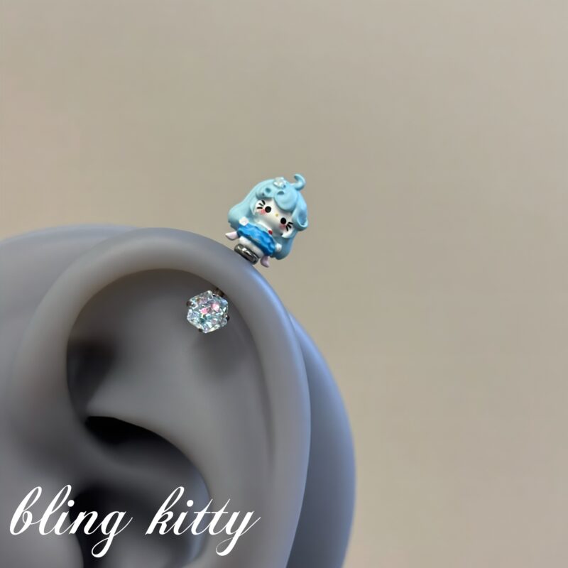 kitty doll helix earrings