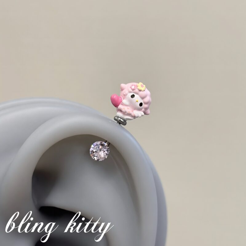 kitty doll helix earrings