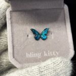 aurora butterfly stud earrings
