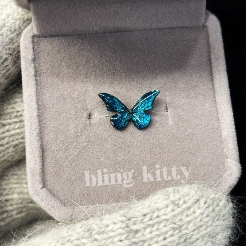 aurora butterfly stud earrings