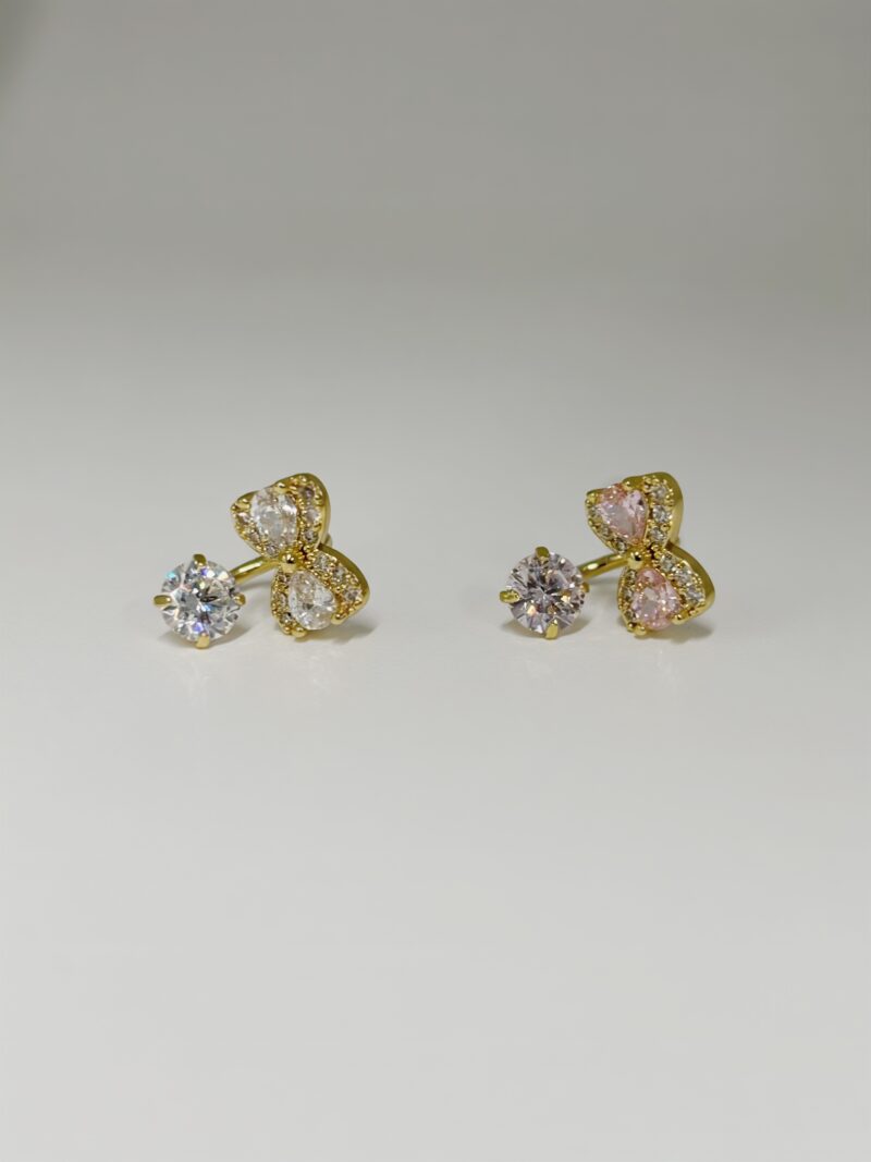 gold kitty princess earrings