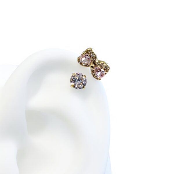 gold kitty princess earrings