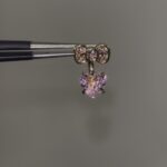 gold hello kitty heart shaped bow helix ear piercing stud