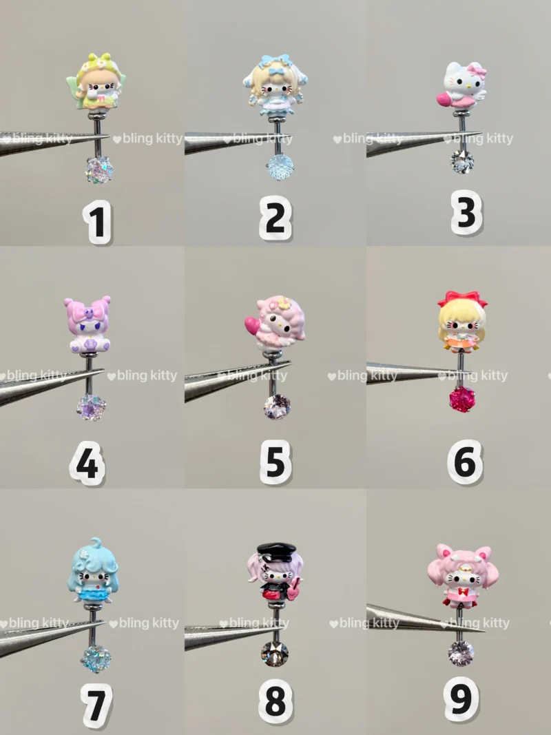 kitty doll helix earrings